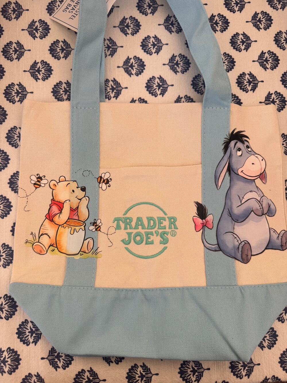 Disney Winnie the Pooh Double Sided Custom Made Trader Joes Mini Tote